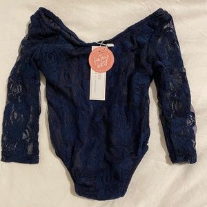 Baileys blossoms leotard lace navy